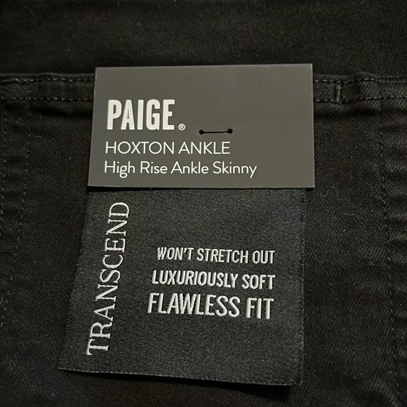 NWT PAIGE Hoxton Ankle high rise wild black leopard tuxedo stripe jeans 26 new
